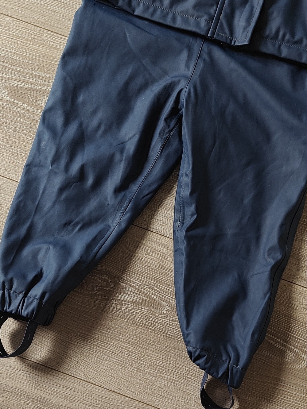 MORI Waterproof Windproof Rain Suit Jacket & Pants Set Navy/Yellow 18-24M - Picture 3 of 16